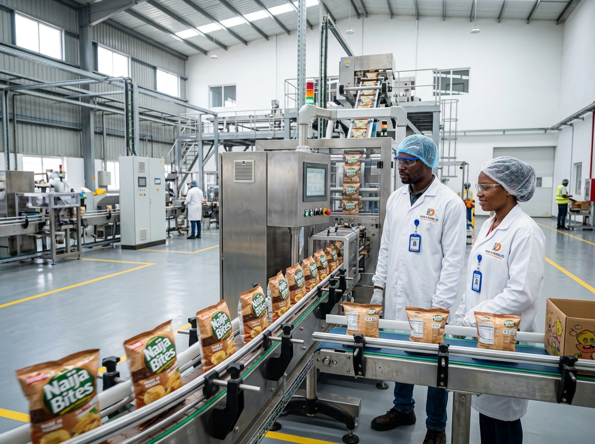 Nigerian manufacturing and packaging plant operating with Sokora sourcing standards