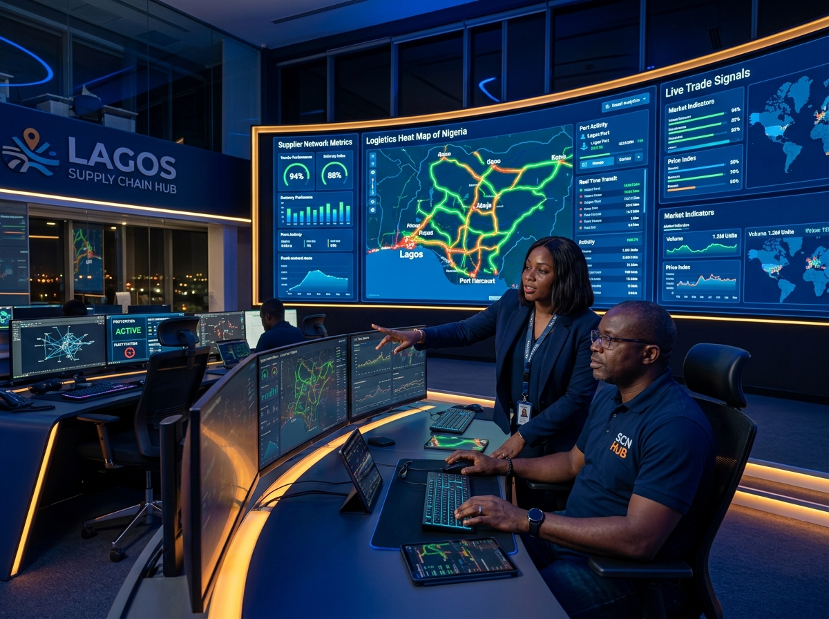 Sokora Lagos supply chain control center monitoring Nigerian trade corridors